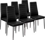 2dekans | tectake® - 6 stuks eetkamerstoel , zwart ,, Huis en Inrichting, Stoelen, Ophalen of Verzenden, Nieuw