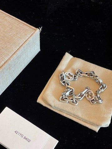 Zonder minimumprijs - Gucci - Schakelarmband 925 Zilver -