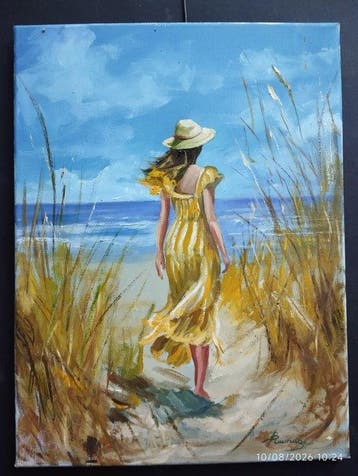 Franco Bencivenga (1953) - Donna al mare, Antiek en Kunst