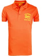E-bound Polo Shirt Heren Met California Pacific Print Rood, Verzenden