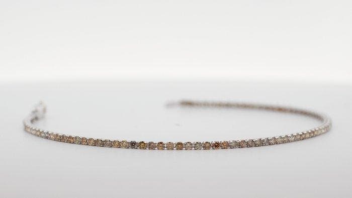 Zonder minimumprijs - Armband - 14 karaat Witgoud - 1.60ct., Handtassen en Accessoires, Armbanden