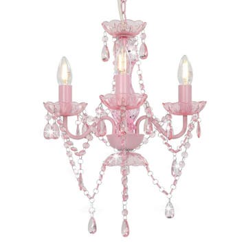 Kroonluchter Roze 3xE14 | Tweede kansje | Weg = Weg!, Maison & Meubles, Lampes | Lustres, Verzenden