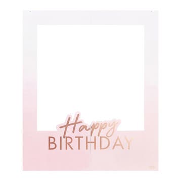 Roze Happy Birthday Photobooth Frame Zelf Maken Set, Verzenden