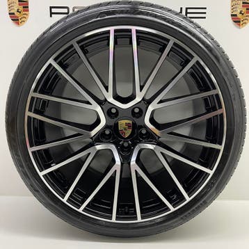 Porsche Cayenne E3 22inch RS Spyder zwart/alu met banden N0, Ophalen, Banden en Velgen