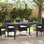 vidaXL Terrastafel Antraciet 180 x 80 x 74 cm Gepoedercoat, Tuin en Terras, Verzenden, Nieuw