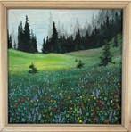 Frank. (XX) - Field of flowers in a rural setting. No