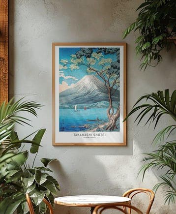 Takahashi Shtei - Lake Yamanaka and Mount Fuji | Japanese