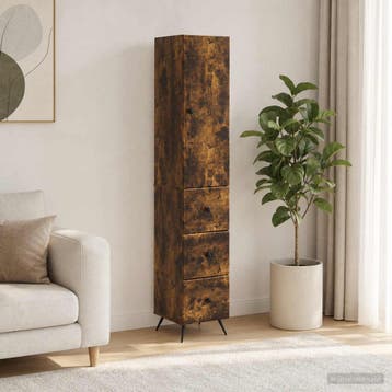 vidaXL Kast Set 2 st 34,5 x 34,5 x 90 cm Bewerkt hout, Verzenden