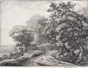 Anthonie Waterloo (c.1610-1690) - Due uomini in una valletta, Antiek en Kunst