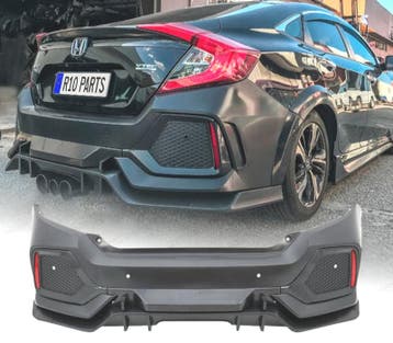 PARE-CHOCS ARRIÈRE HONDA CIVIC 16- LOOK TYPE R, Auto-onderdelen, Verzenden, Nieuw