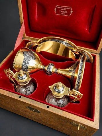 Demarquet Frères - Kelk (5) - Vermeille, .950 zilver -