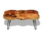Sheesham salontafel design | -35% korting | Retour deal, 50 tot 100 cm, Verzenden, 50 tot 100 cm, Zo goed als nieuw