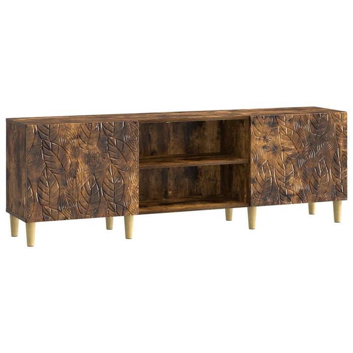 vidaXL TV Kast 150 x 31 x 50 cm Gerookt eiken Bewerkt hout, Maison & Meubles, Armoires | Mobilier de télévision, Envoi