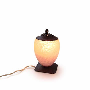 Schneider – Art Deco Lamp Vase / Night Light – Thick Mauve