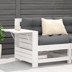 vidaXL Tuinbank met armleuning en klaptafel massief, Tuin en Terras, Verzenden, Nieuw