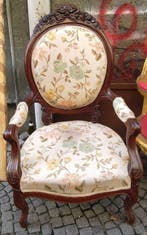 Fauteuil - Inconnu - Bois, Textile, Antiquités & Art