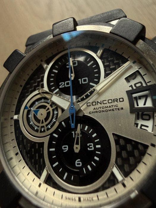 Concord - C1 Chronograph COSC Automatic - Sans prix de, Handtassen en Accessoires, Horloges | Heren