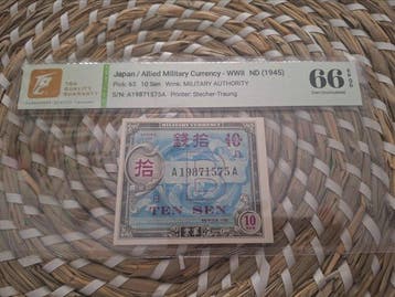 Japan. - 3 banknotes - all graded - various dates (Zonder, Postzegels en Munten