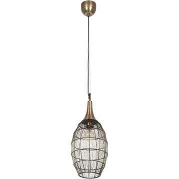 Bronzen Metalen LED Hanglamp - Energiezuinig met E27 Fitting, Huis en Inrichting, Lampen | Hanglampen, Verzenden, Nieuw