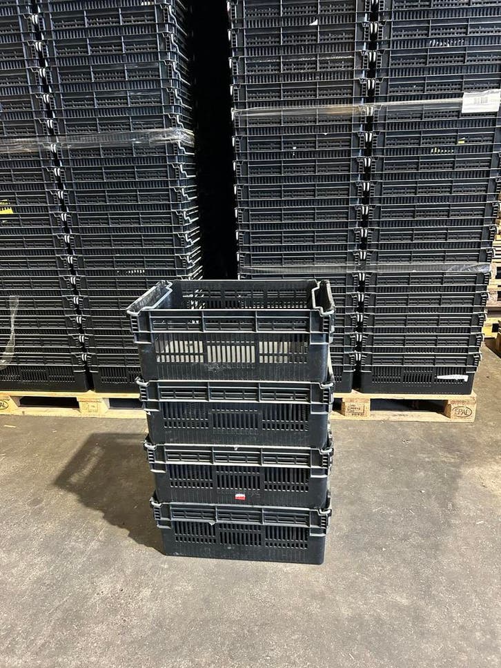 Kratten 600x400x230 mm met beugel stapelbaar en nestbaar, Doe-het-zelf en Bouw, Kratten en Dozen, 50 tot 75 cm, Gebruikt, Krat