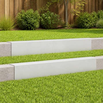 vidaXL Afdekprofiel voor tuinranden 2 st 100 x 5 x 15 cm, Verzenden