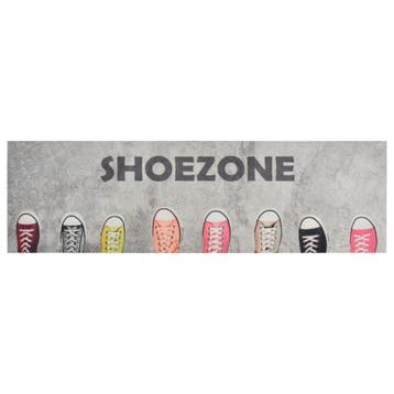 vidaXL Keukenmat wasbaar shoezone-print 60x180 cm fluweel, Verzenden, Nieuw