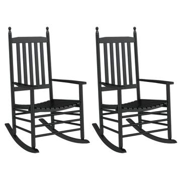 vidaXL Schommelstoelen met gebogen zitting 2 st, Verzenden, Nieuw