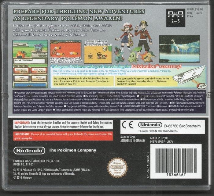 Nintendo - DS - Pokémon SoulSilver Version - Videogame - In, Games en Spelcomputers, Spelcomputers | Overige Accessoires