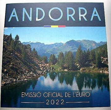 3,88 Euro, munten set 1 Cent 2 Euro (8 Muenz 2022 Andorra, Verzenden