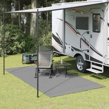vidaXL Tenttapijt Antraciet 600 × 350 cm Polyester, Caravanes & Camping, Accessoires de tente, Verzenden