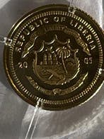 Liberia. 10 Dollars 2005 Goldmünze Krügerrand 585/1000