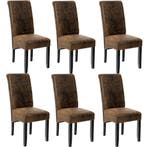 tectake Eetkamerstoel, ergonomisch, massief hardhout - oud b, Huis en Inrichting, Stoelen, Verzenden, Nieuw