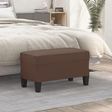 vidaXL Bankje 70x35x41 cm kunstleer bruin, Verzenden, Nieuw