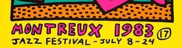 Keith Haring - “MONTREUX, 1983”. Gesigneerd in de plaat.
