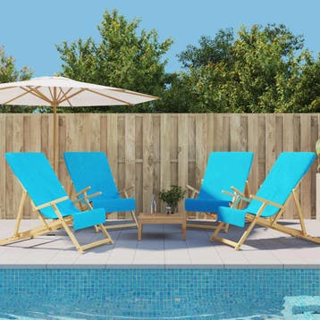 vidaXL Strandhanddoeken 4 st 400 g/m² 60x135 cm stof, Huis en Inrichting, Verzenden, Nieuw