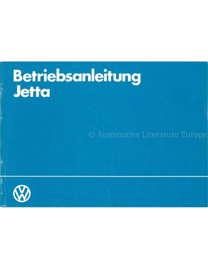 1983 VOLKSWAGEN JETTA INSTRUCTIEBOEKJE DUITS, Autos : Divers, Modes d'emploi & Notices d'utilisation