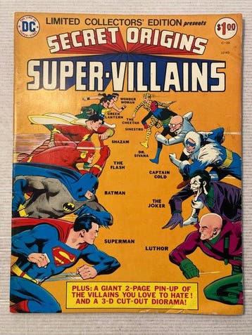 DC Treasury (1975) C-39 Secret Origins of Super-Villains &, Nieuw
