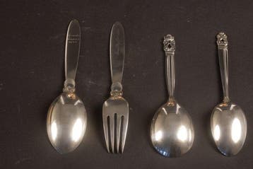 Georg Jensen - Bestekset (4) - .925 zilver, Antiek en Kunst