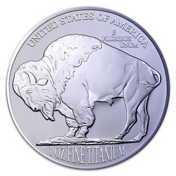 Verenigde Staten. 2027 1 oz Titanium Buffalo Round BU