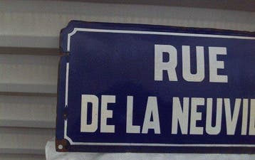 Rue de la Neuville - Plaque émaillée - Plaque de Rue - Émail