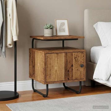 vidaXL Nachtkastje Oud hout Bewerkt hout, Huis en Inrichting, Verzenden, Nieuw