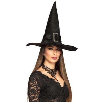 Halloween Heksen Hoed Zwart, Verzenden, Nieuw
