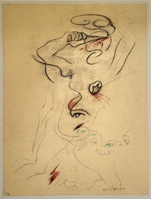 André Masson (1896-1987) - Honte 1932, Antiek en Kunst, Antiek | Overige Antiek