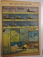 Naughty Pete - 9 Krantenpaginas en strips - 1913, Nieuw