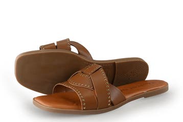 Laurent David Slippers in maat 38 Bruin, Vêtements | Femmes, Verzenden, Slippers