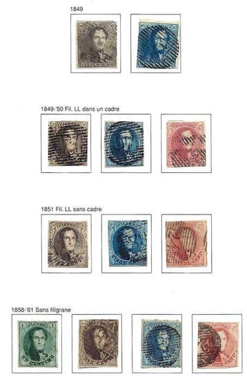 België 1849/1878 - Klassieke periode , Leopold I + II ( davo, Postzegels en Munten, Postzegels | Europa | België, Gestempeld