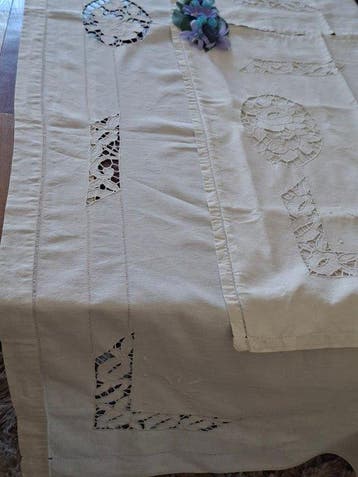 Pièce de collection - Drap vintage avec de magnifiques