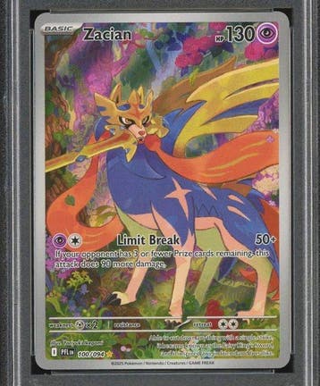 Pokémon - 1 Graded card - Zacian Illustration Rare 100/094
