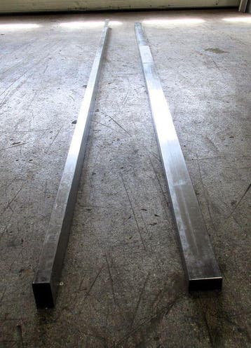 RVS Rechthoekige buis, Koker 700cm