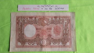 Italie. - 1000 Lire - 22/07/1946 - Grande M BARBETTI